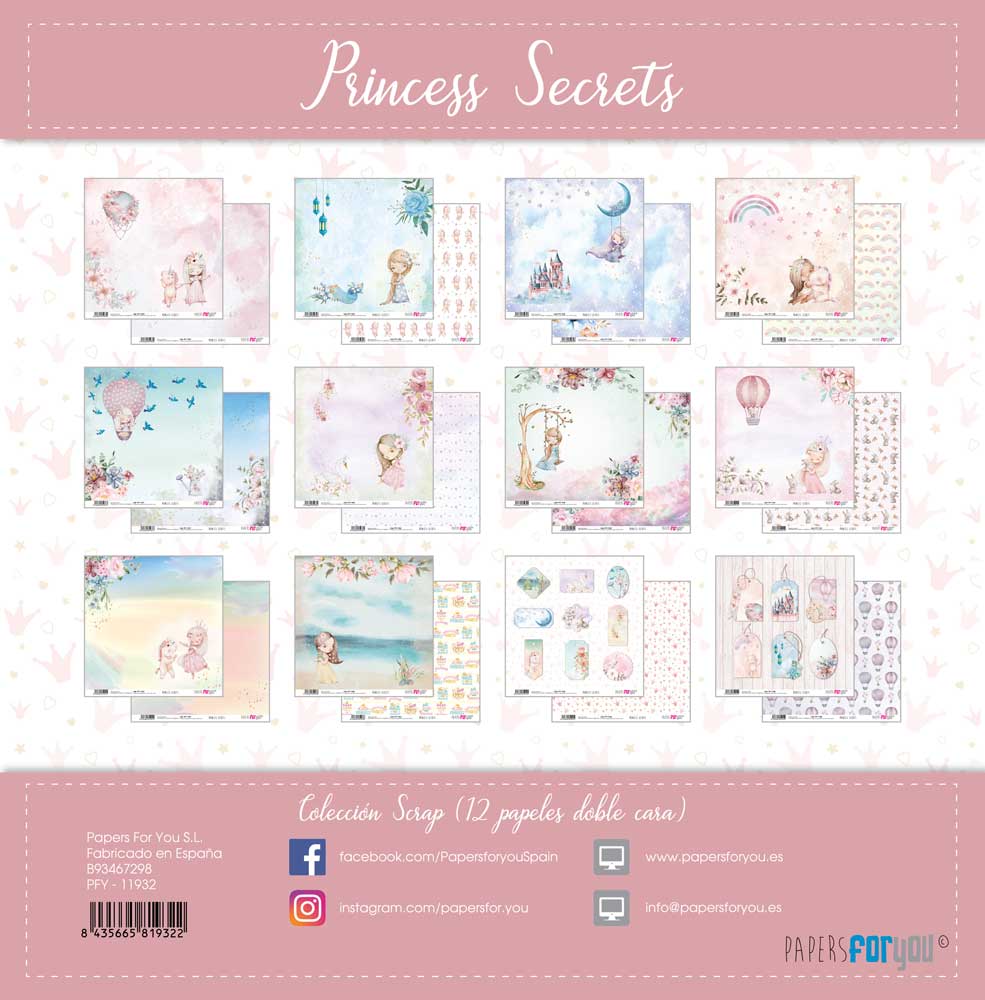 BLOC PAPELES SCRAP PFY-11932 PRINCESS SECRETS - Imagen 3