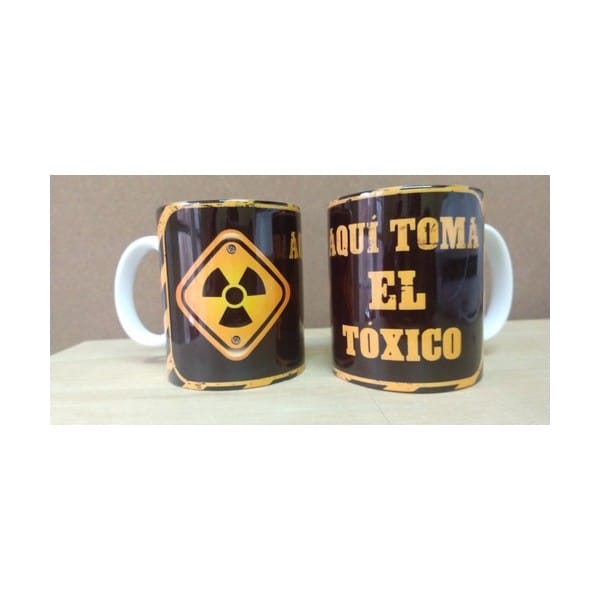 Taza Cerámica Aquí Toma El Toxico Humor Desayuno - Imagen 3
