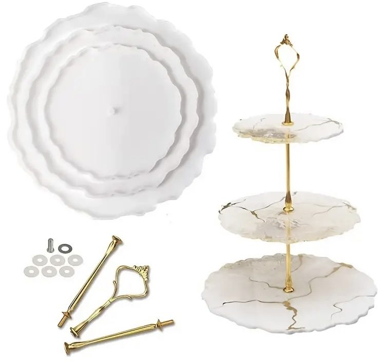 Pack moldes DE SOPORTE PARA PASTELES. 3 niveles . 1pack - Imagen 9